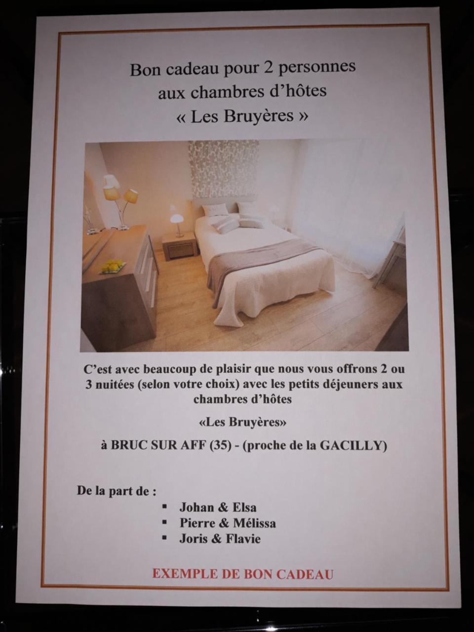 Chambre D'Hotes Les Bruyeres Bruc-sur-Aff Exterior foto